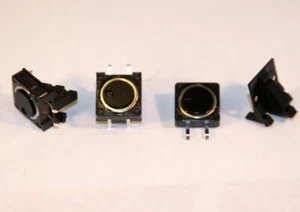 [5 pc] Tactile push button switch mounts flat or vertical  - Picture 1 of 3