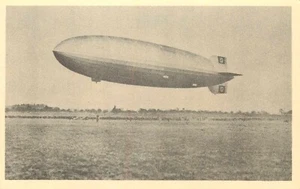 Cartolina Aviazione Hindenburg Zeppelin in Aria Non Spedita - Foto 1 di 2