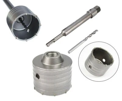 HOTECHE FRESA A TAZZA 50mm CAROTATRICE CON ASTA SDS PLUS 90mm CALCESTRUZZO CEMENTO 30501