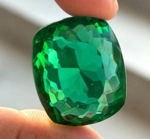 75 Cts Natural Certified Green Emerald Cushion Cut Colombian Loose Gemstone - Picture 1 of 13
