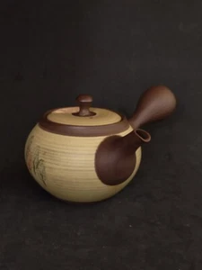 Antique Japanese Tokoname-ware Teapot Unglazed Pottery Kyusu Sencha Artist Sign - Picture 1 of 24