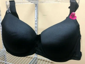 Black Fuchsia By Secret Lace Underwire Black T-Shirt Bra NWT Great Support 38DD - Picture 1 of 10