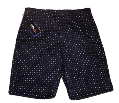 RALPH LAUREN GOLF Ralph Lauren RLX Stretch Golf Shorts Mens 30 AFFO Navy Allover Dots Print NWT