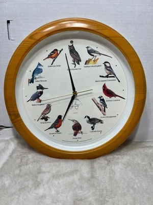 Audubon Society singing bird wall clock works - Image 1 of 4