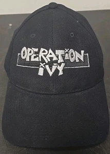 Vtg Operation Ivy Black Band Hat, 1990's 2000's Y2K Cap, Punk Rock - Picture 1 of 7