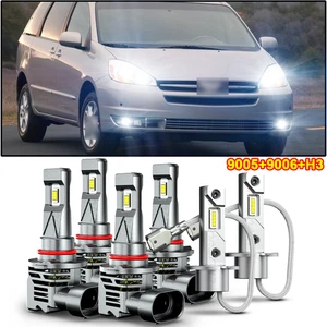 Para Toyota Sienna 2004 2005 6x Combo LED haz alto/bajo faros antiniebla - Imagen 1 de 16
