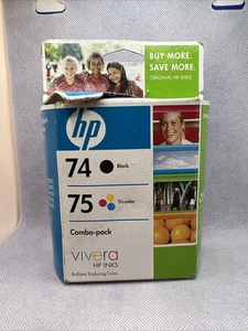 Genuine HP 74xl/75 (CZ139FN) Combo Pack Ink Cartridge New Sealed Exp 11 /2010 - Picture 1 of 6