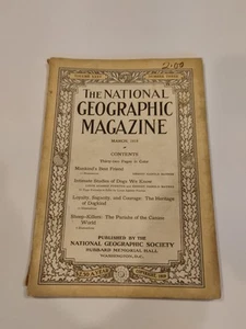 National Geographic Magazine March 1919 At Least Mankind's Best Friend Intimate - Picture 1 of 14