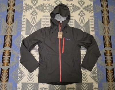 Jaqueta de chuva Patagonia masculina brasão de granito tamanho XS cinza forja 85415 FGE cinza nova com etiquetas - Imagem 1 de 4