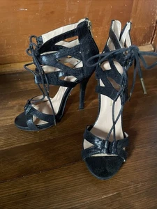 Wild Diva Open Toe Heels Size 5 Black Women’s High Heel Stiletto - Picture 1 of 9