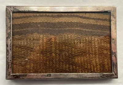 Antiguo Perú Inca Plata de Ley CHANCAY TEXTIL Bajo Tapa de Caja de Vidrio *SOLO* Foto 1 de 4