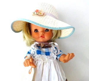 BAMBOLA VINTAGE FIRMATA FIBA BABY TODDLER MADEIN ITALY DORMIENTE VESTITO ORIGINALE FUEGA 12" - Foto 1 di 20