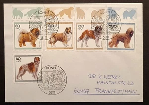 Germany stamp 1996 Youth Welfare Dogs first day cover - Picture 1 of 2