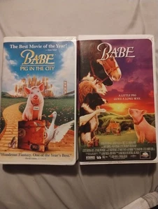 Babe Pig In The City Babe A Little Goes Along Way Lot Of 2 Vhs Tapes - Picture 1 of 4