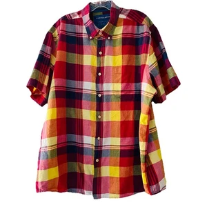 Vintage! Saddlebred Authentic Madras Men’s Size XL Indian Plaid Colorful Shirt - Picture 1 of 7