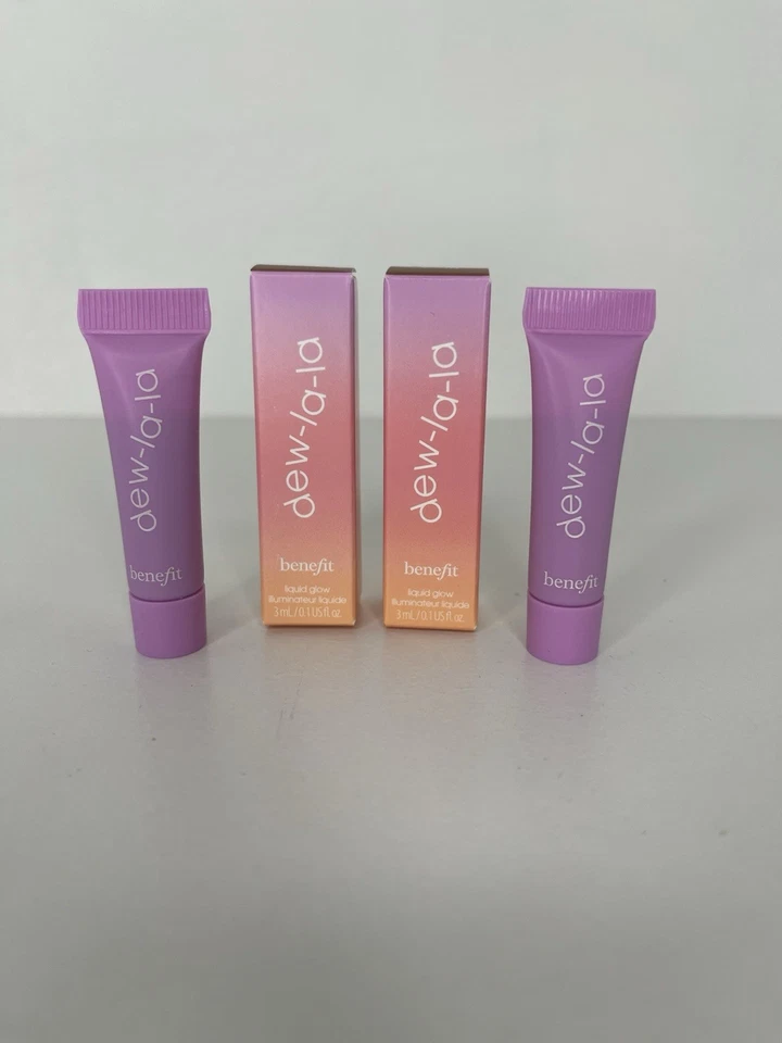 2x BENEFIT COSMETICS Dew La La Resplandor Líquido Resaltador Nova 0.1 OZ NUEVO EN CAJA Foto 1 de 1