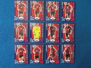 Topps Match Attax Cards - Lot of 12 - Bournemouth - 2016/17 - Picture 1 of 5