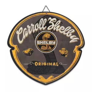 Carroll Shelby Cobra Shield Metal Sign - Cool Mustang Sign Ships FREE to the USA - Picture 1 of 6