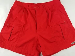 Vintage 90s Helly Hansen Lifa Nylon Elastic Cargo Shorts Hiking Men`s L #4425 - Picture 1 of 14