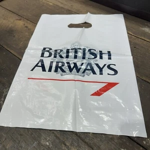 British Airways Unused Plastic Carry Bag - Foto 1 di 8