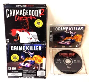 NEW Video Game PC Carmageddon 2 Carpocalypse Now & Crime Killer 2 pack NEW Jewel - Picture 1 of 5