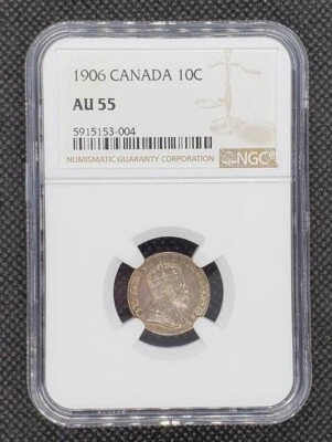 1906 Canada 10 Cents | NGC AU55 - Image 1 of 4