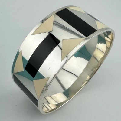 RARO Tiffany & Co. Zellige Geométrico Deco Esmalte Brazalete Paloma Picasso Foto 1 de 4
