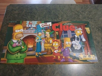 2000 SIMPSONS CLUE BOARD GAME  1st EDITION  USED And COMPLETE - Image 1 of 4