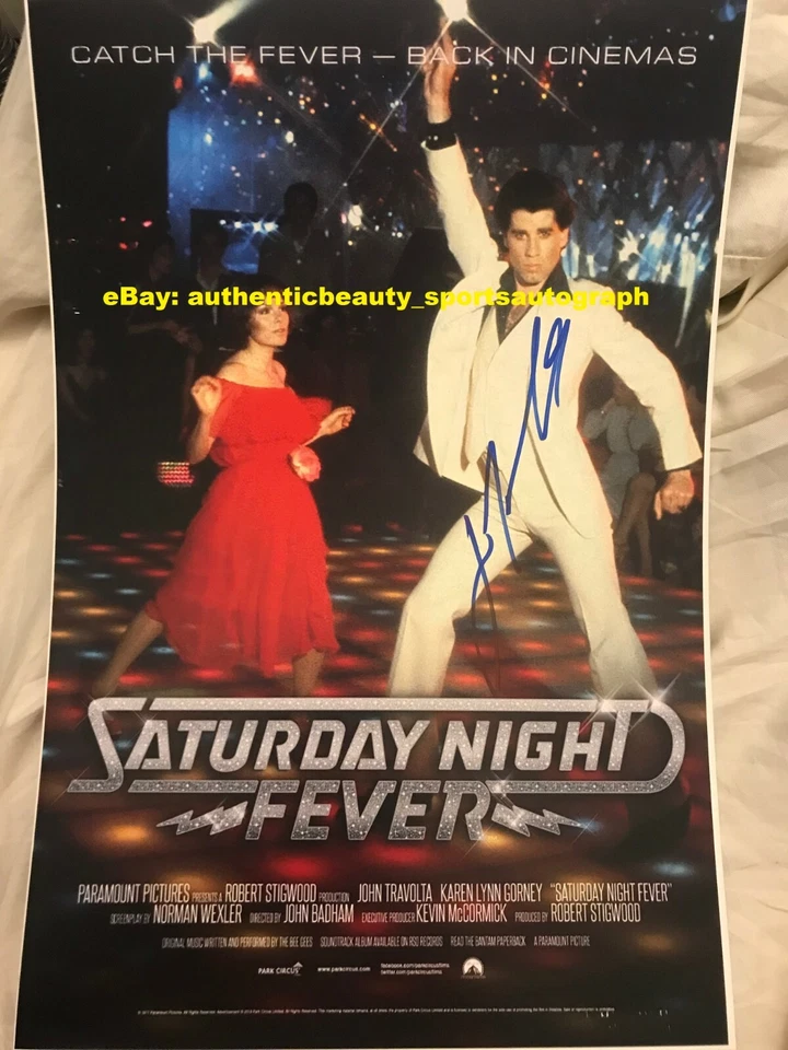 JOHN TRAVOLTA SATURDAY NIGHT FEVER ANTHONY "TONY" MANERO SIGNED 12x18 REPRINT RP - Image 1 of 1