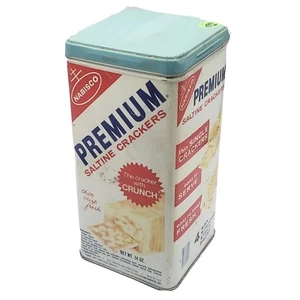Vintage Nabisco 1969 Premium Saltine Crackers Blechdose USA 9 1/2 x 5 x 5 Zoll - Bild 1 von 5