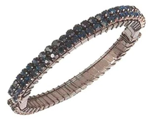 Miriam Haskell Montana Stone Hinged Bangle Deep Blue - Picture 1 of 1