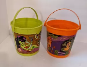 2 Jack In The Box Halloween Pail Bucket with Handle 2005 - Picture 1 of 3