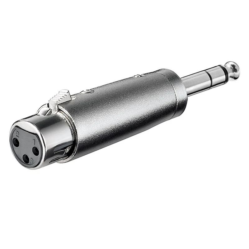 Audio Mikrofon Adapter XLR Kupplung Buchse 3 polig auf 6,3mm Klinke Stecker - Bild 1 von 1