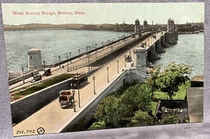 Vintage Postcard West Boston Bridge in Boston, Massachusetts - Picture 1 of 2