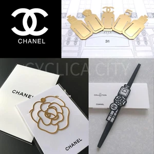 CHANEL LA Collection Set of 3 Bookmarks NEW Camellia, 5pcs Gold, - Picture 1 of 15