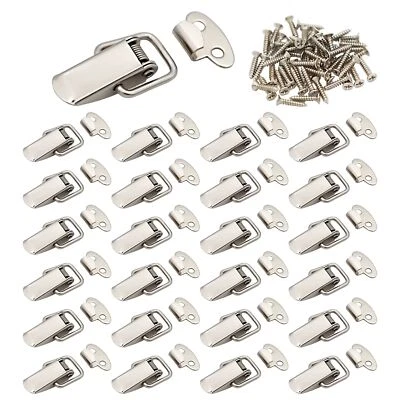 24 Pack Stainless Steel Spring Loaded Toggle Lock Clasp Buckle Latch for Cabinet - Image 1 of 4