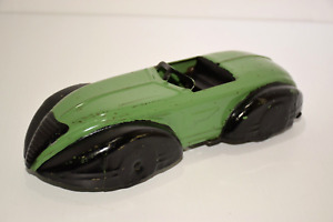 1930s Custom Green / Blk Wyandotte 603 Art Deco Pressed Steel Speedster Toy Car