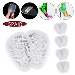 5 pares de almohadillas metatarsianas bola de pie gel suave cojines inserto para zapatos - Imagen 1 de 17