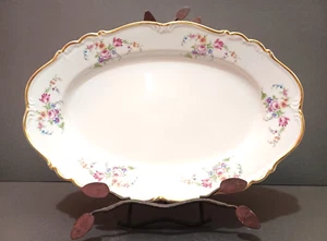 VINTAGE EDELSTEIN BAVARIA PORCELAIN CHINA 13" OVAL SERVING PLATTER MARGARETA - Picture 1 of 5