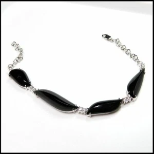 【KATHY JADE】 Emerald Black Jadeite Jade Bracelets《Grade A》 - Picture 1 of 3