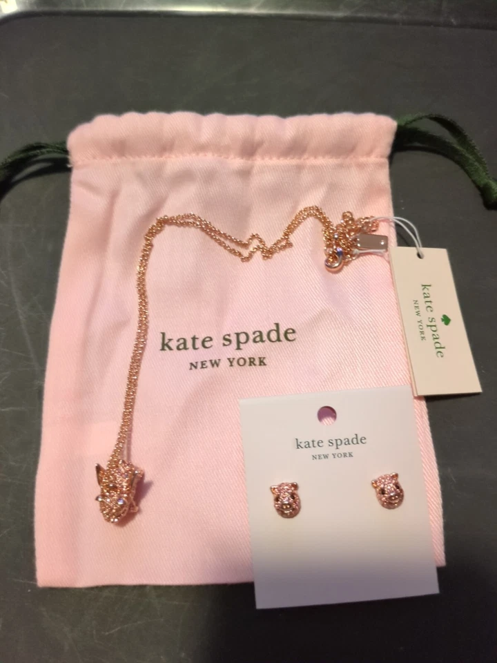 Kate Spade Imagination Pave Pig Mini Pendant W Dust Bag O0ru2128