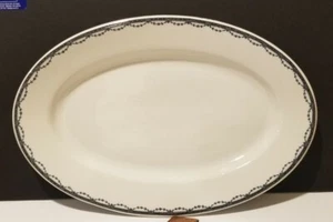 SHENANGO CHINA 14 x 9 inch MIDDLESEX PATTERN Oval Platter RESTAURANT WARE 1940s - Picture 1 of 5
