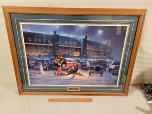 The Diehards Don Kloetzke Green Bay Packers con certificado de autenticidad firmado mate enmarcado 29" x 39" - Imagen 1 de 6