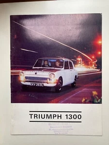 Vintage brochure sales catalogue de vente prospectus Triumph 1300 FR - Picture 1 of 8