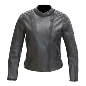 Merlin Hadley Leather CE Armoured Ladies Motorcycle Jacket- Black - Picture 1 of 4