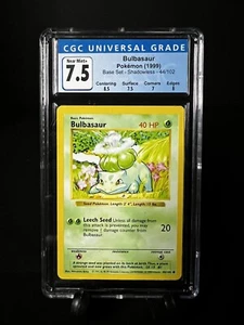 Pokémon TCG Bulbasaur Base Set 44/102 Regular Common CGC 7.5 - Picture 1 of 2