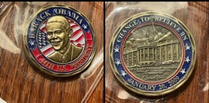 Barack Obama Presidential Challenge Coin Change To Believe In - Picture 1 of 5