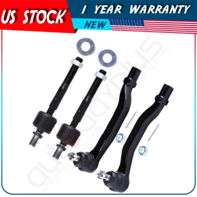 Para Honda Accord Odyssey 1995-1997 4 piezas dirección delantera interior y extremo de barra de amarre exterior Foto 1 de 4