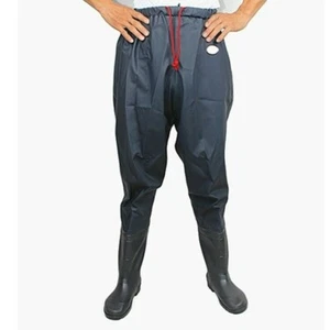 Men Thigh Wader Boots Neoprene Rain Waterproof Fishing Work Trousers Pants Navy - Picture 1 of 7