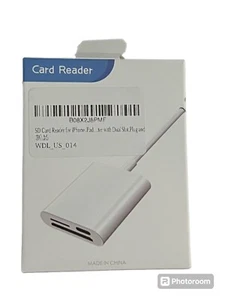 SD Card Reader for iPhone iPad SD Card Viewer with Dual Slot - Picture 1 of 7